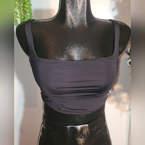 Audrey 3+1 Black Bustier Cropped Corset Top S